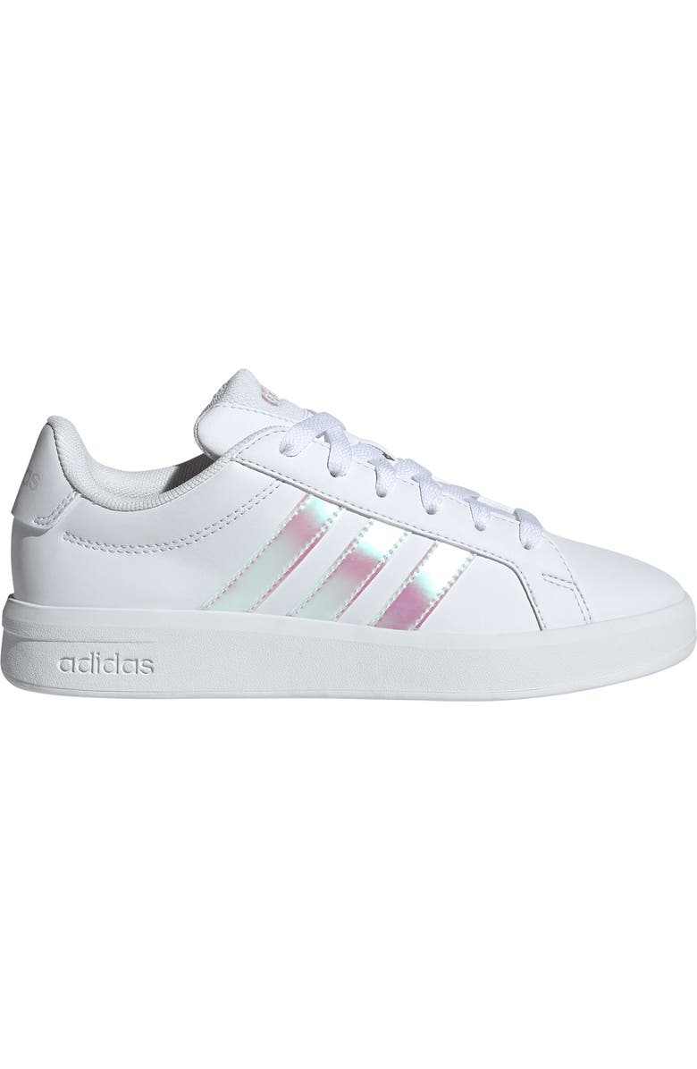 adidas Kids' Grand Court 3.0 Sneaker, Alternate, color, White/ Iridescent/ Pink