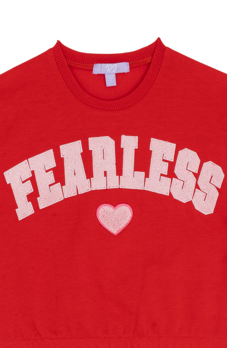Rare Editions Kids' Fearless Sweatshirt & Cargo Pants Set, Alternate, color, Red