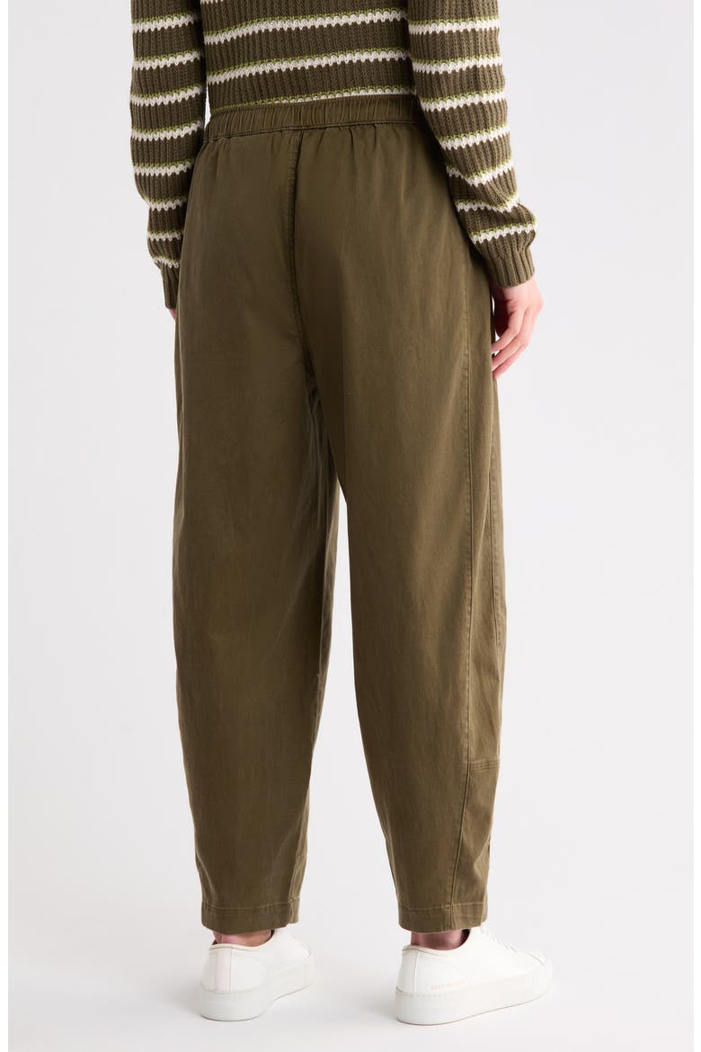 Pull-On Barrel Leg Woven Pants, Alternate, color, GREEN SPRUCE