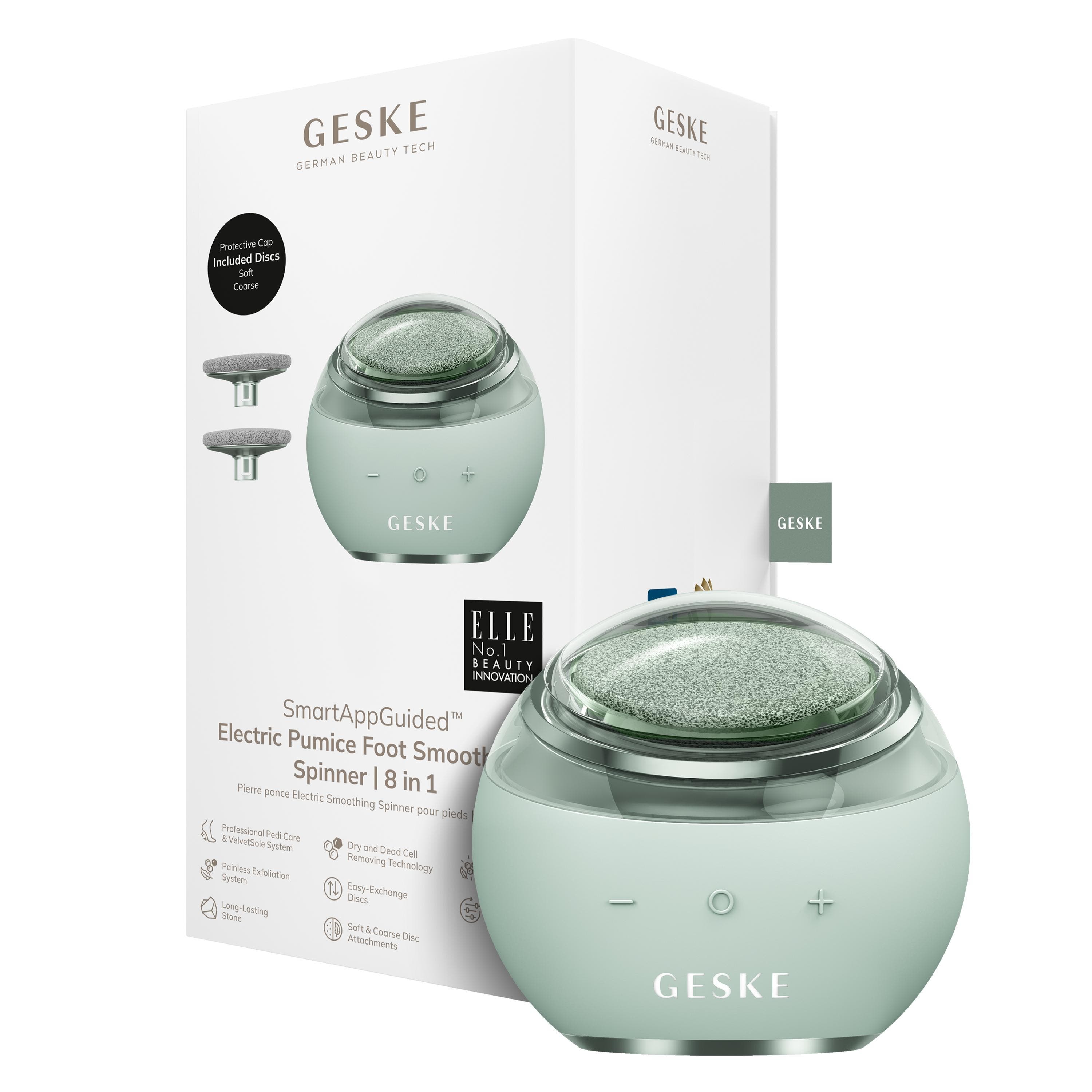 Geske Smartappguided Electric Pumice Foot Smoothing Spinner | 8 In Green