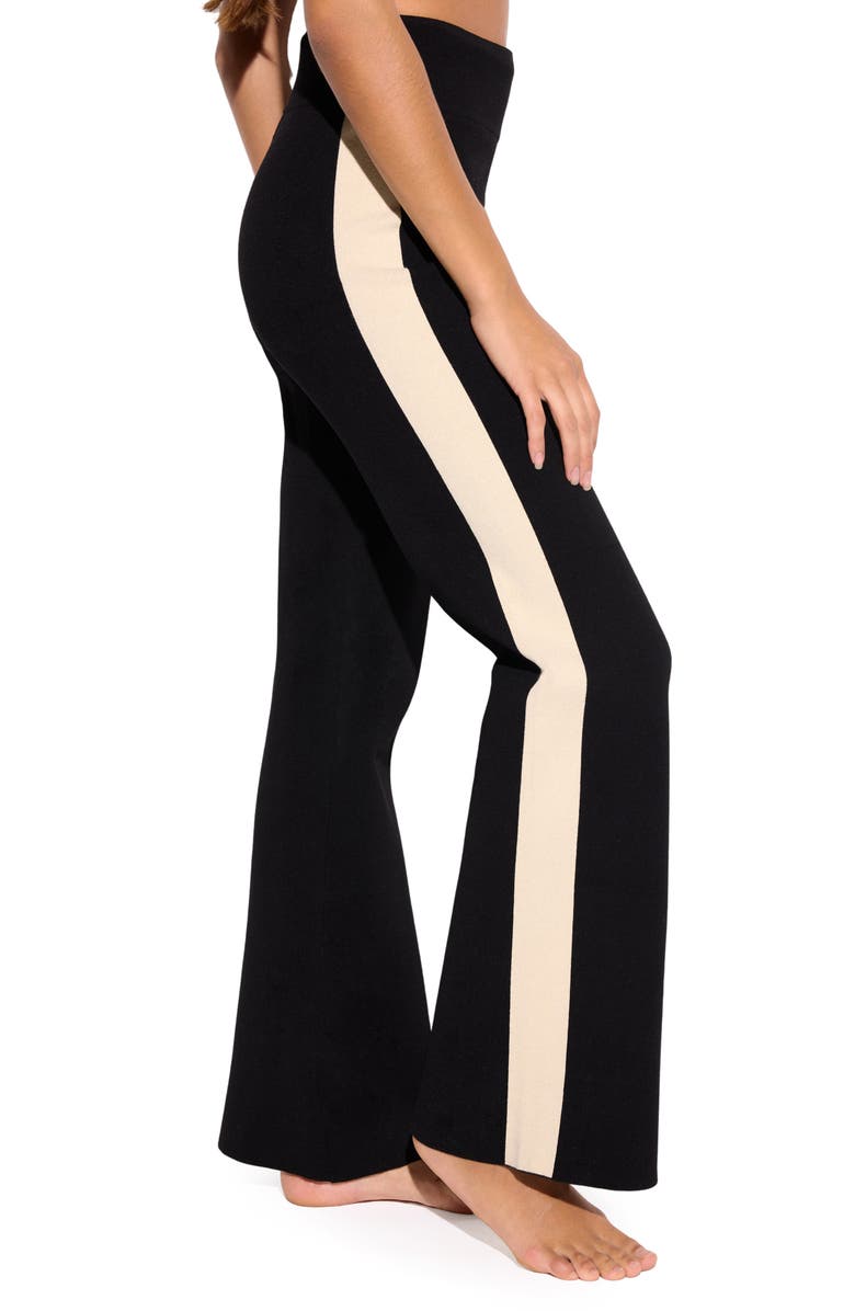 Spiritual Gangster Blake Jacquard Knit Wide Leg Pants, Alternate, color, Black