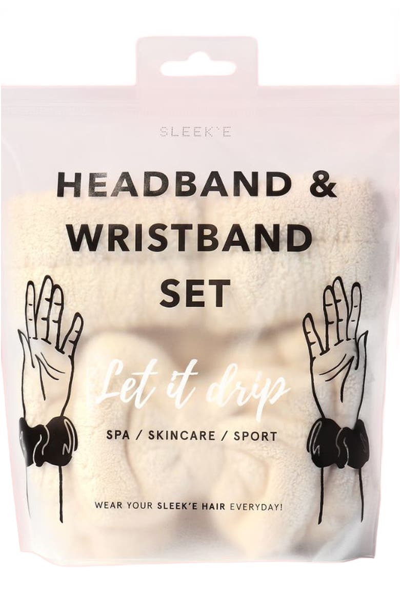 SLEEKE HAIR Let it Drip Headband and Wristbands, Alternate, color, Sand