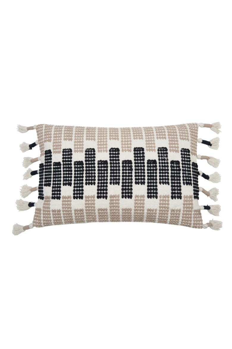 Bethel Hand Woven Geometric Cotton Decorative Throw Pillow, Main, color, Beige