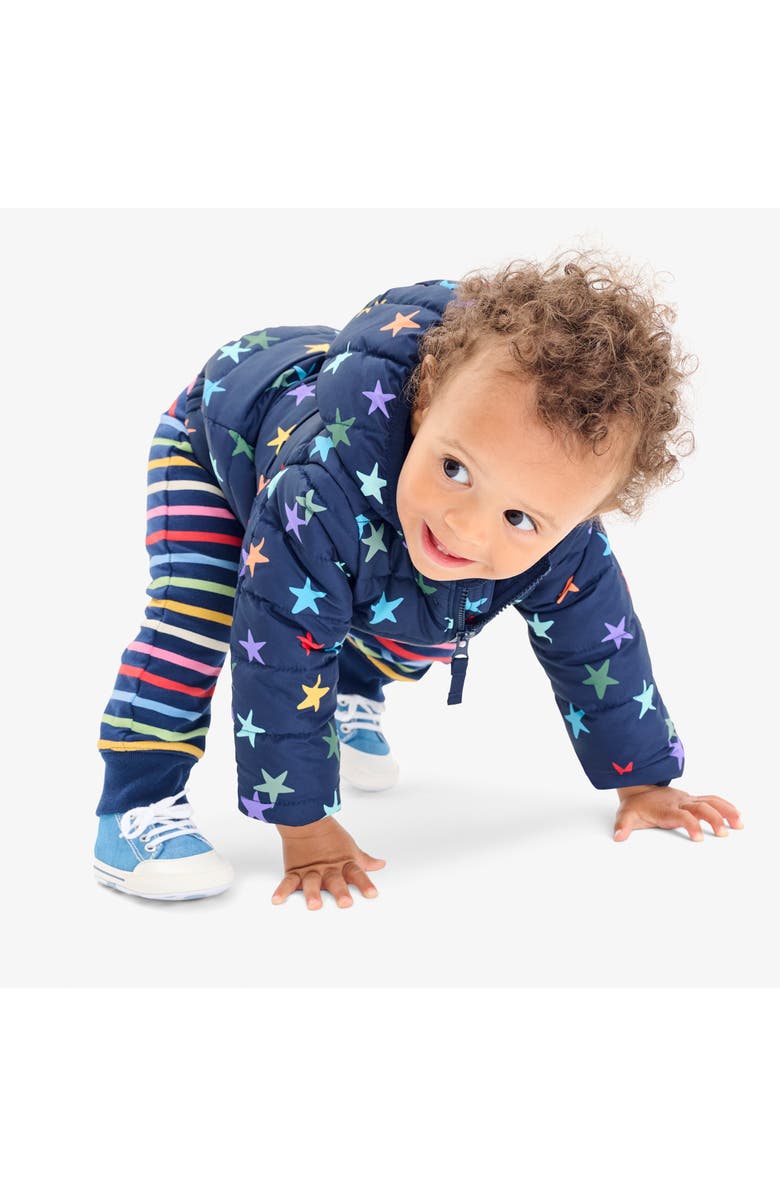 Primary Baby Lightweight Puffer Jacket In Rainbow Confetti Stars, Alternate, color, 