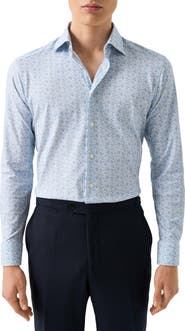 Eton Slim Fit Paisley 4Flex Stretch Jersey Dress Shirt