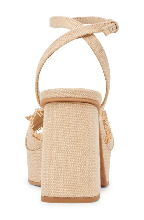 Dolce Vita Blithe Platform Sandal In Natural Raffia