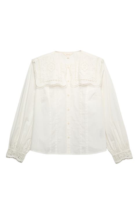 Broderie Collar Shirt