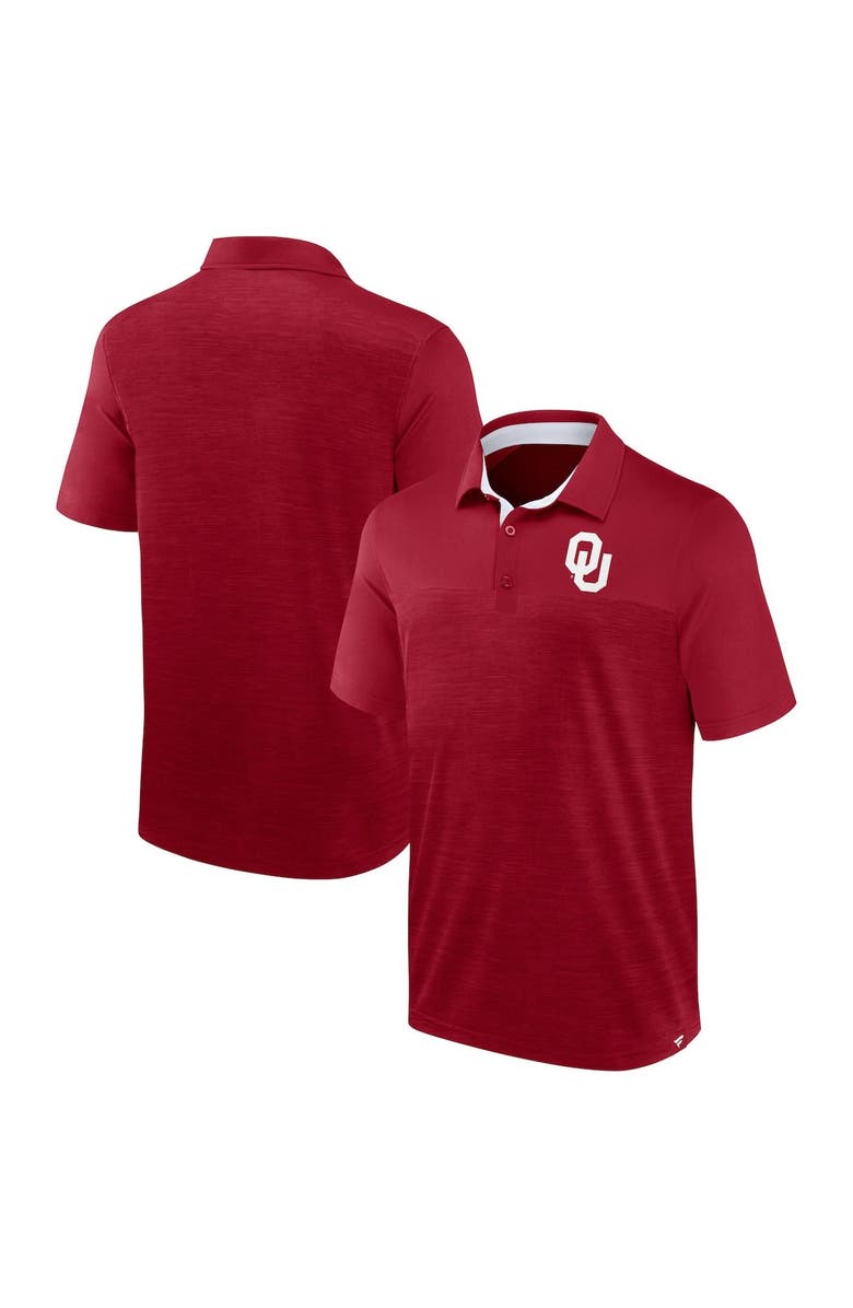 FANATICS Men's Fanatics Branded Heather Crimson Oklahoma Sooners Classic Homefield Polo, Main, color, 