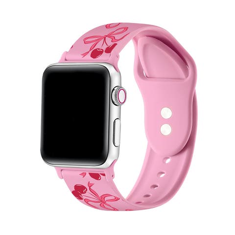 Cherry Bow Silicone Band for Apple Watch + Smartwatch