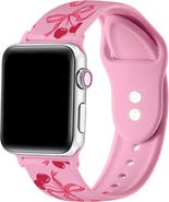 Posh Tech Cherry Bow Silicone Band for Apple Watch + Smartwatch