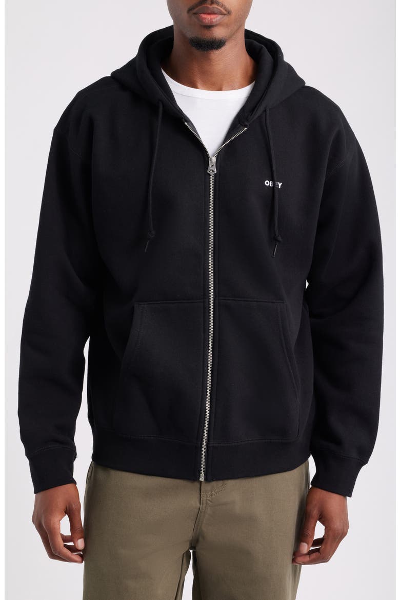 Established Works Bold Zip Hoodie, Alternate, color, BLACK