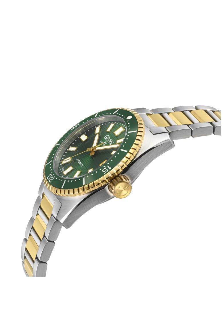 Atlantic Avenue Automatic Bracelet Watch, Alternate, color, TWO-TONE SILVER/ GOLD