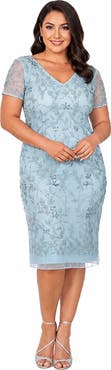LARA New York Beaded Faux-Wrap V-Neck Bridal Gown