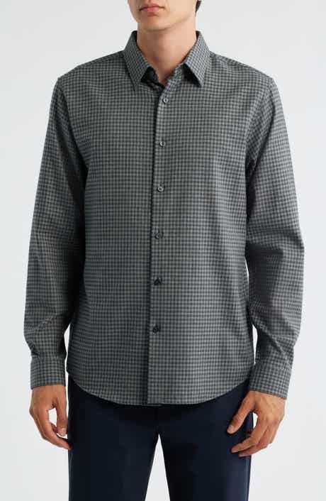 Theory Irving Standard Fit Cotton Gingham Button-Up Shirt