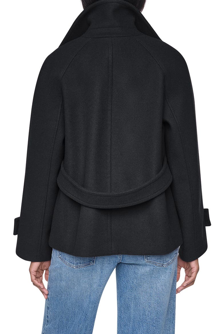 Relaxed Fit Peacoat, Alternate, color, BLACK