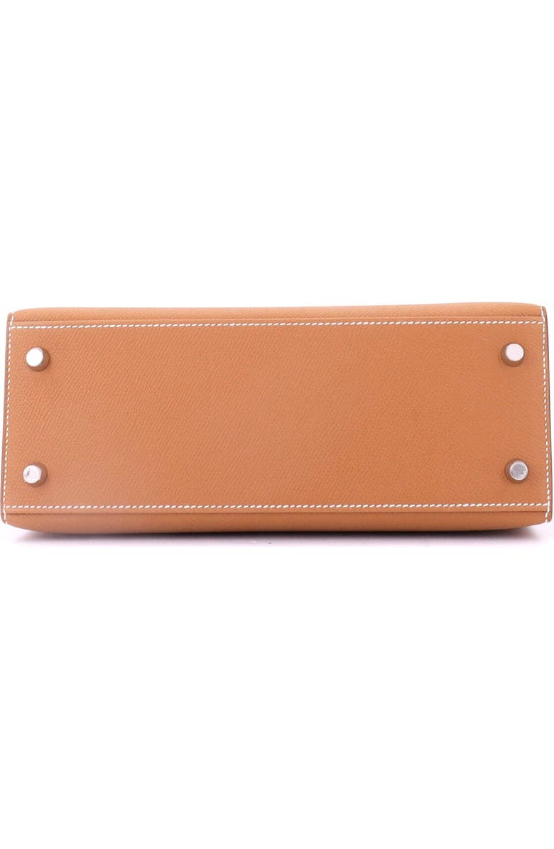 Pre-Owned Hermes Kelly Handbag Brown Epsom with Palladium Hardware 25, Alternate, color, Gold