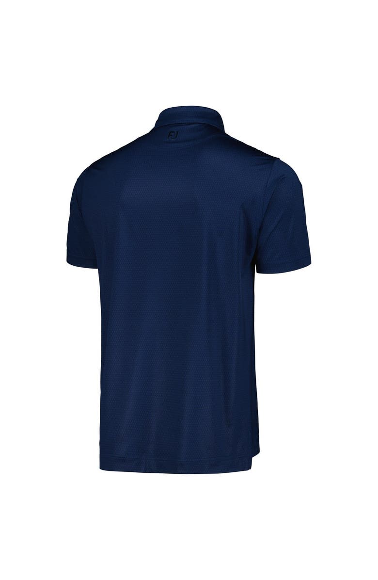 FOOTJOY Men's FootJoy Navy THE PLAYERS Tonal Triangle Print Lisle ProDry Polo, Alternate, color, Navy