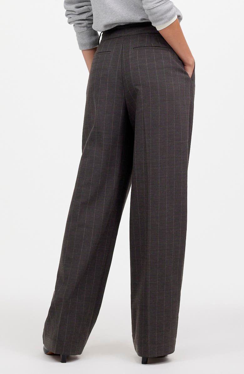 Madewell Pinstripe Slouchy Wide Leg Pants, Alternate, color, 