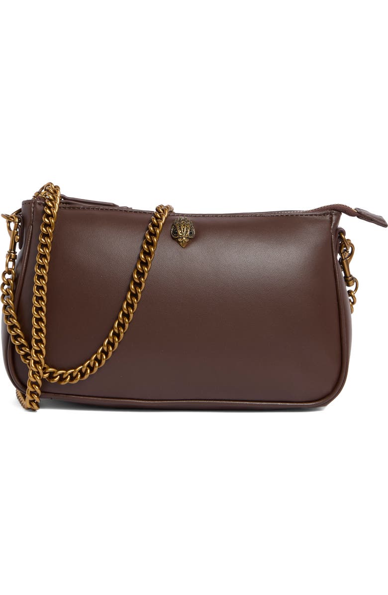 Kurt Geiger London Kew Pouch Crossbody Shoulder Bag, Main, color, Brown