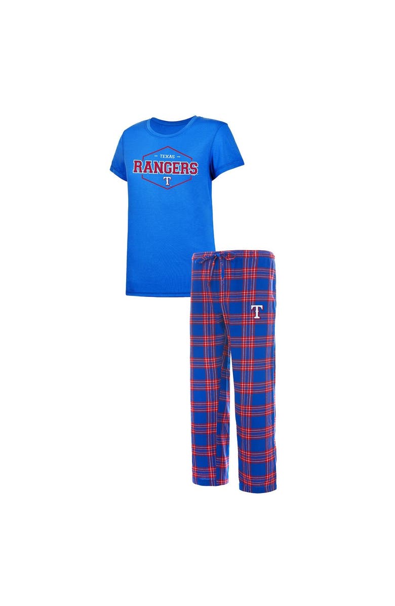 CONCEPTS SPORT Women's Concepts Sport Royal/Red Texas Rangers Badge T-Shirt & Pajama Pants Sleep Set, Alternate, color, 