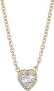 Adornia Cubic Zirconia Halo Heart Pendant Necklace