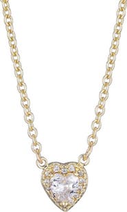 Adornia Cubic Zirconia Halo Heart Pendant Necklace