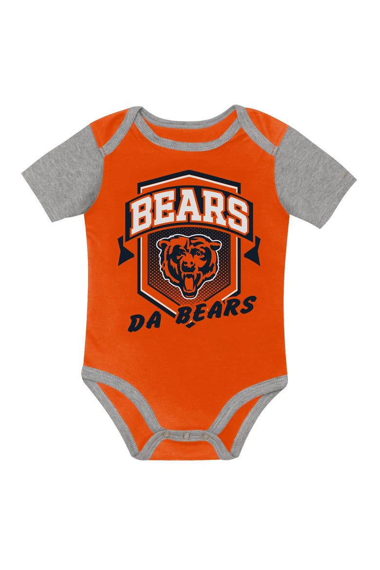Newborn Outerstuff  Chicago Bears First Round Pick Three-Piece Creeper Set, Alternate, color, Aqua