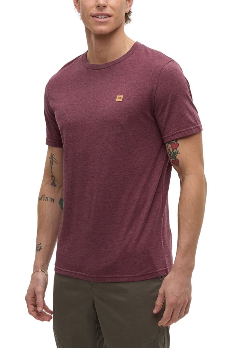 Baker T-Shirt, Alternate, color, Rosewood Fleck