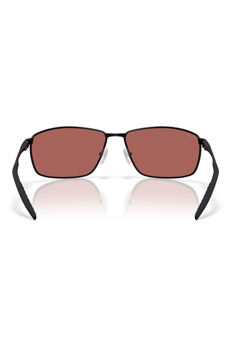 Turret 63mm Sunglasses, Alternate, color, SATIN BLACK / GOLD MIRROR