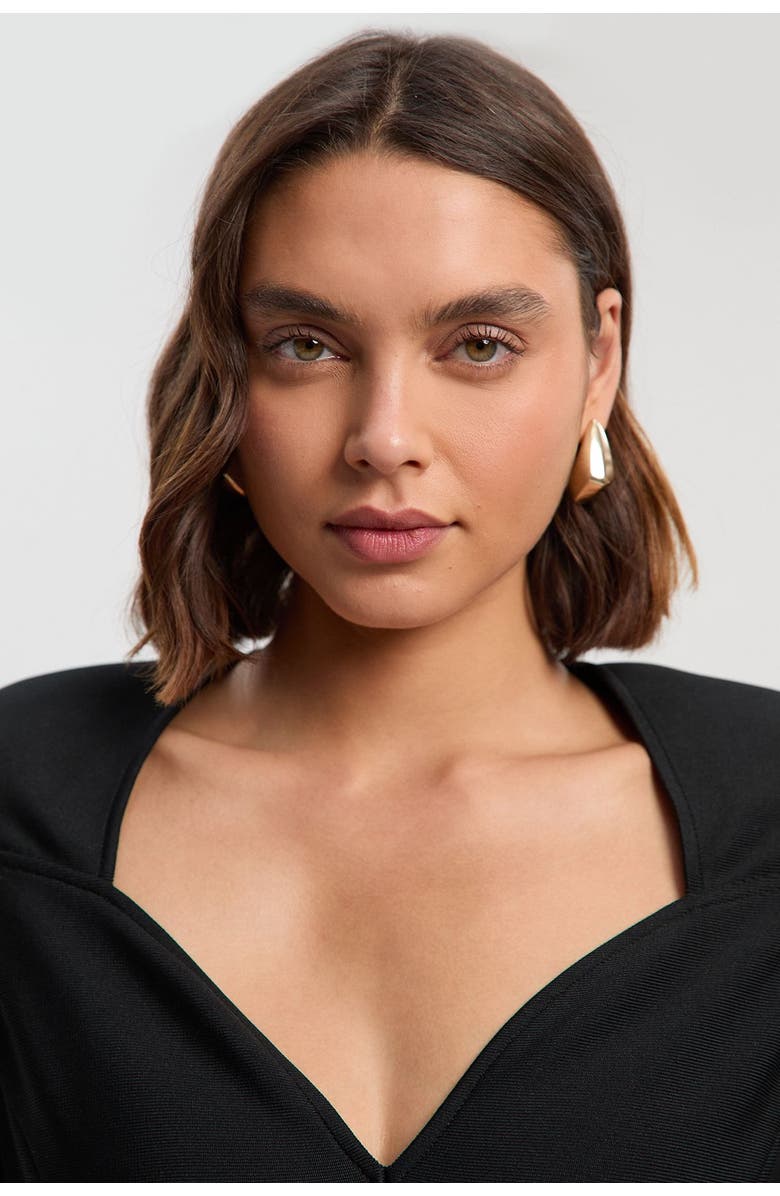 Karen Millen Figure Form Bandage Belted Midi Dress, Alternate, color, Black