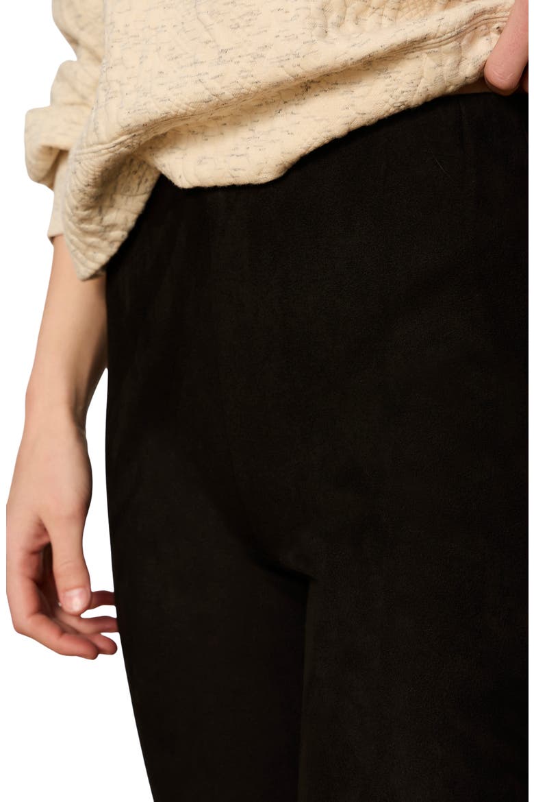 Sashay Faux Suede Pants, Alternate, color, BLACK