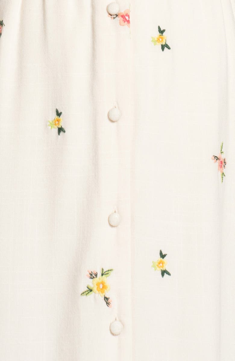 Seraphine Embroidered Button-Down Maternity/Nursing Sundress, Alternate, color, 