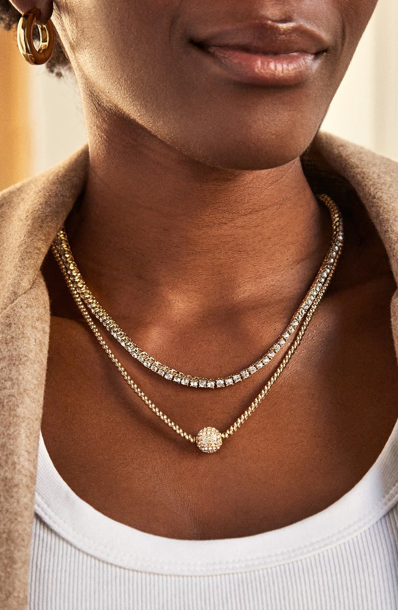 BaubleBar Bennet Statement Necklace, Alternate, color, Gold