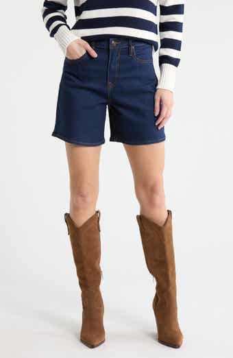Vigoss High Waist Mid Thigh Denim Shorts