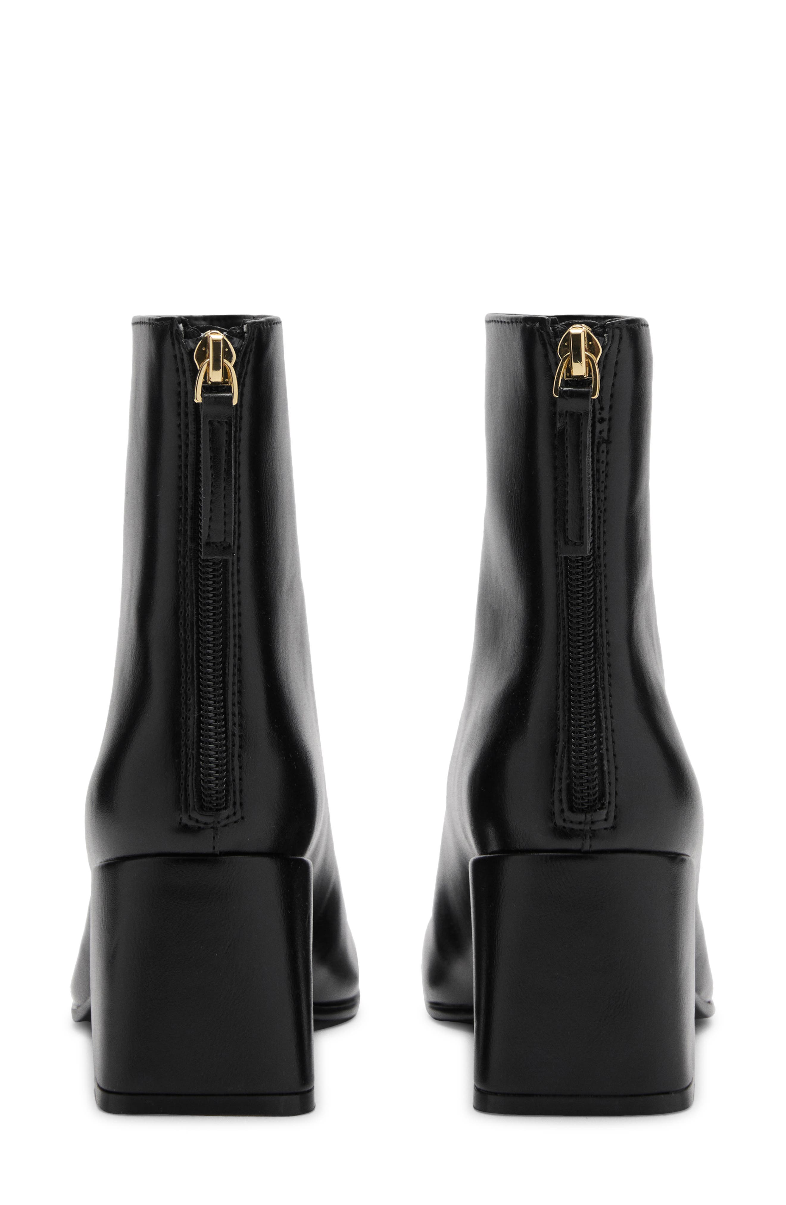 MANGO Block Heel Bootie, Alternate, color, Black