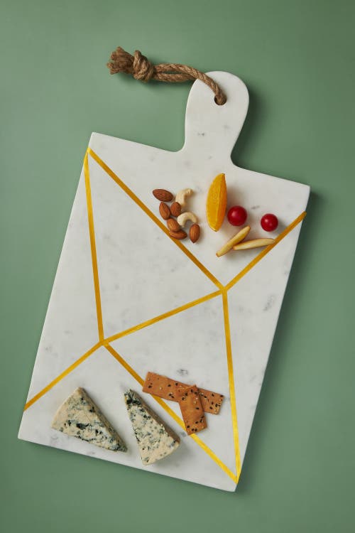 Gauri Kohli Badajoz Marble Cheese Board In White