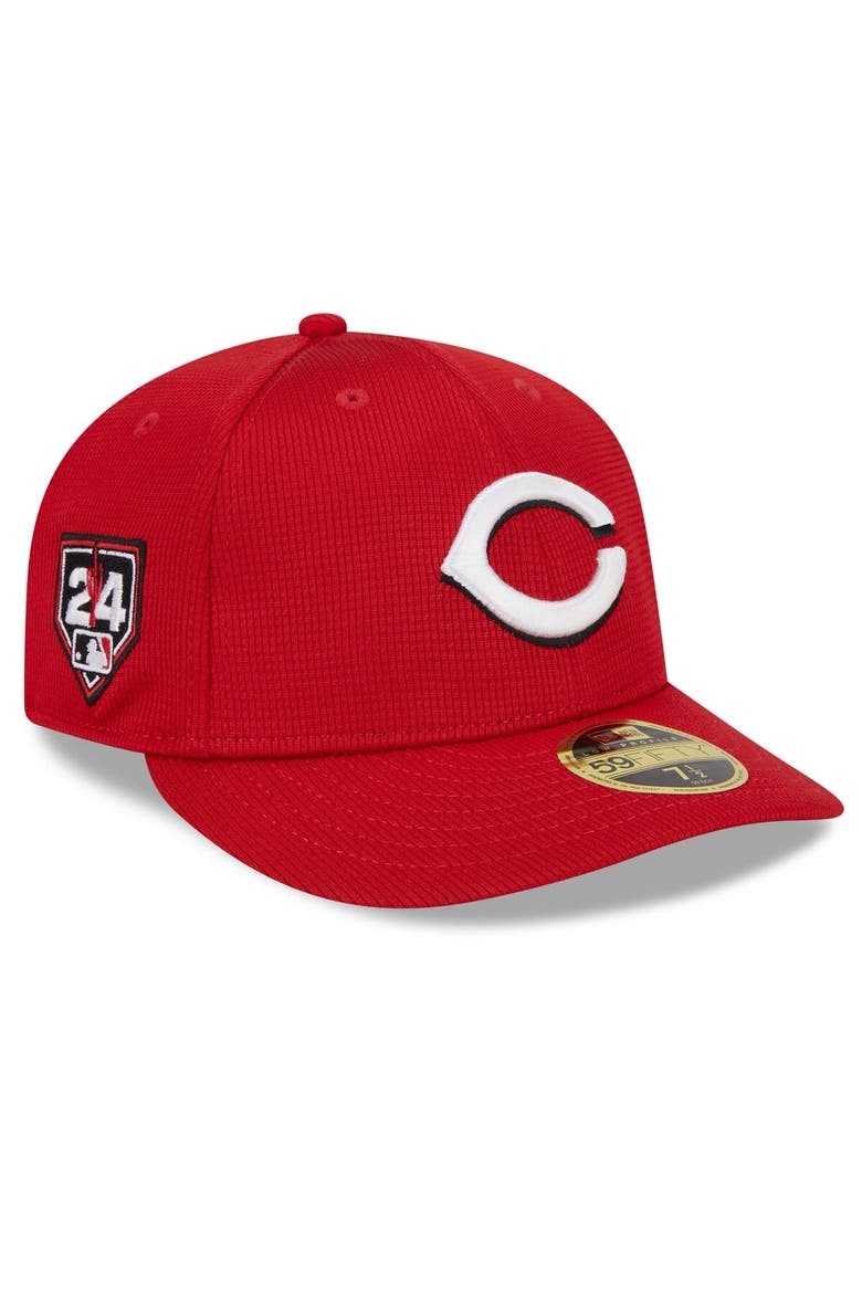 Men's New Era  Red Cincinnati Reds 2024 Spring Training Low Profile 59FIFTY Fitted Hat, Main, color, Red