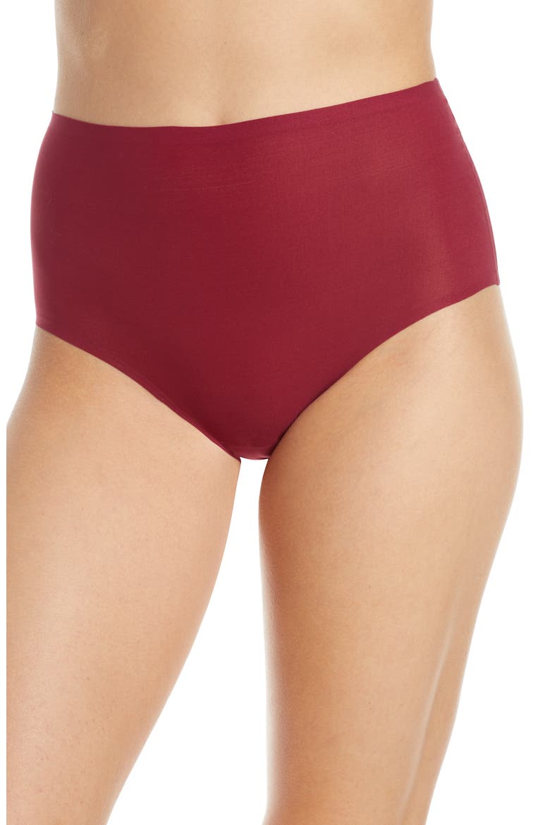 Soft Stretch High Waist Briefs, Main, color, RED RASPBERRY 20