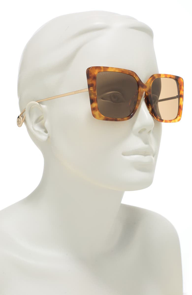 Gucci Novelty 54mm Square Sunglasses, Alternate, color,