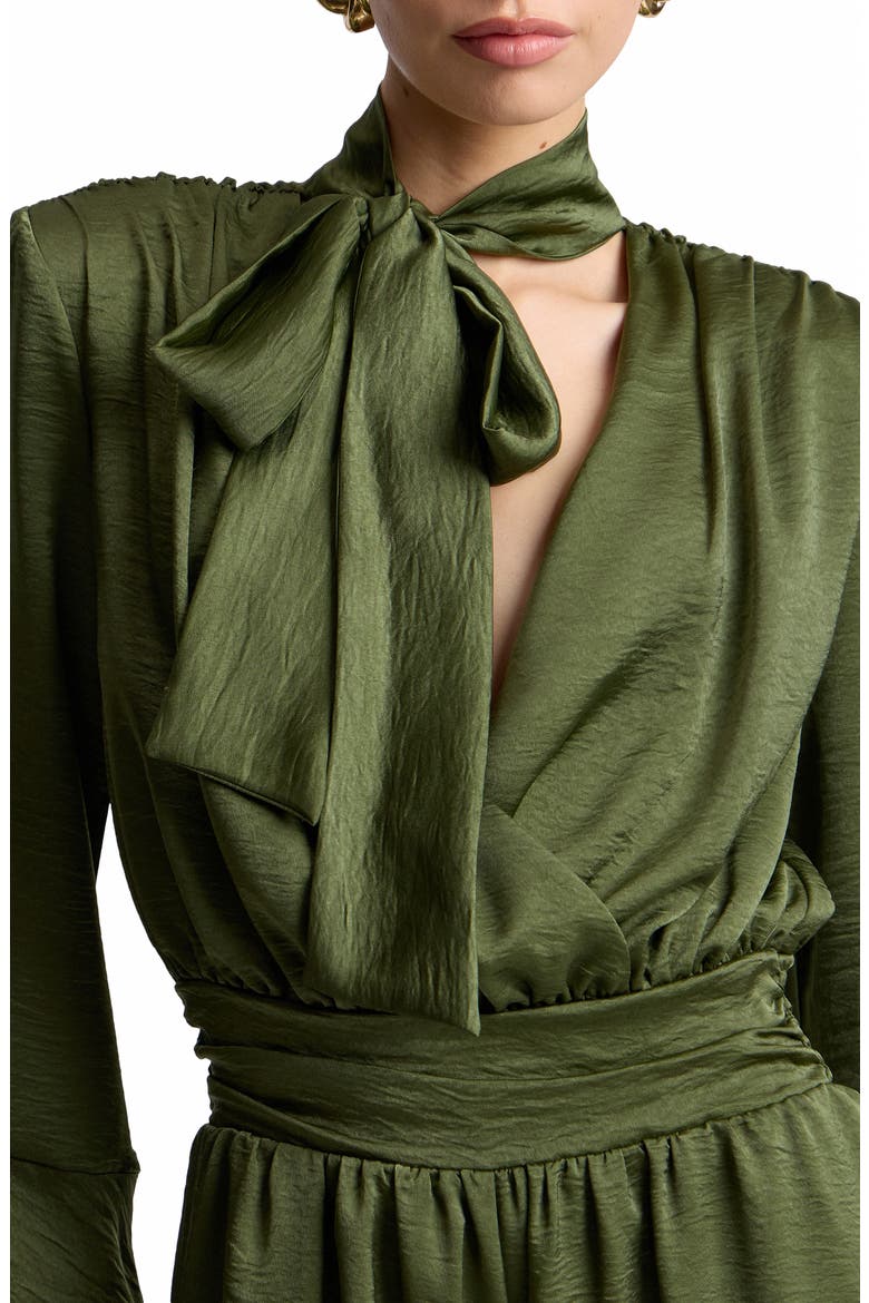 Bell Sleeve Wide Leg Jumpsuit, Alternate, color, OLIVE