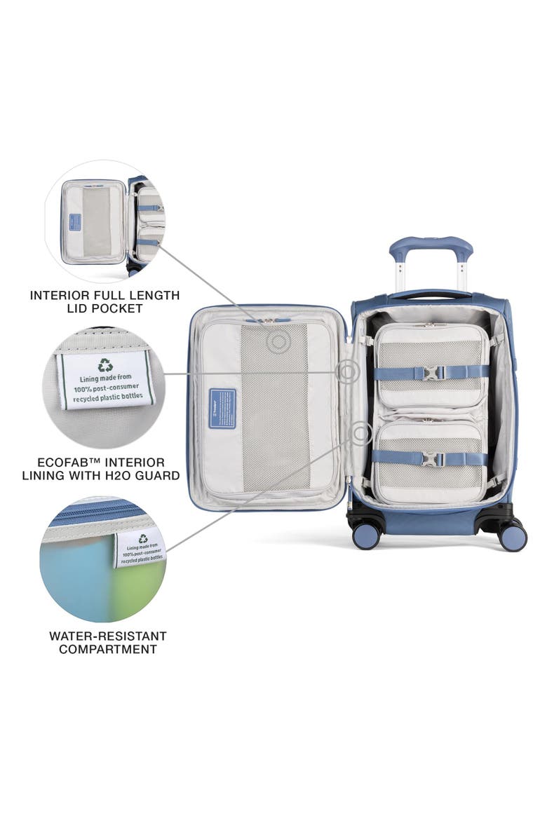 Versapack + Lightweight Softside Expandable 21" Carry On Spinner Luggage, Alternate, color, Elemental Blue