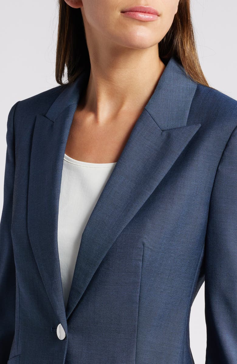 BOSS Januri One-Button Virgin Wool Jacket, Alternate, color,