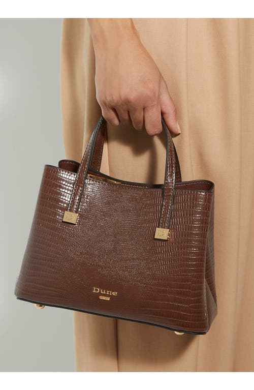 Dune London Dinky Dorrio Mini Tote Bag In Brown