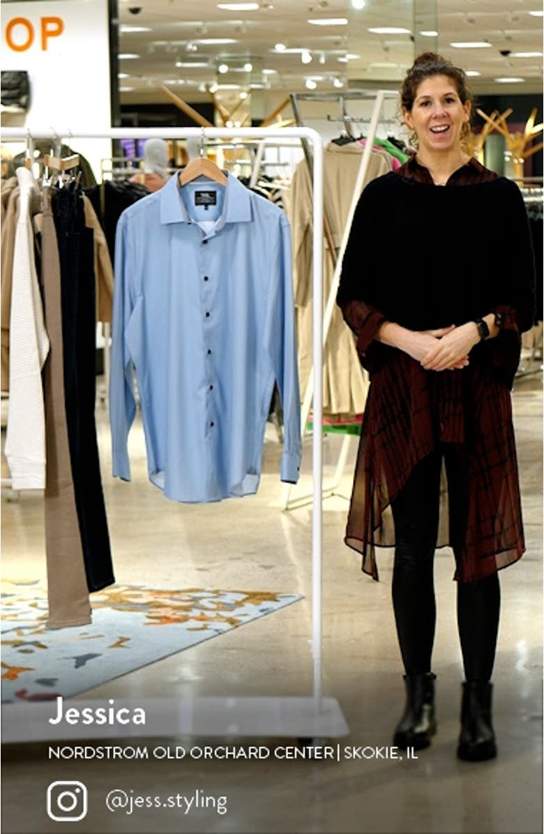 Slim Fit Broken Stripe Performance Dress Shirt, sales video thumbnail