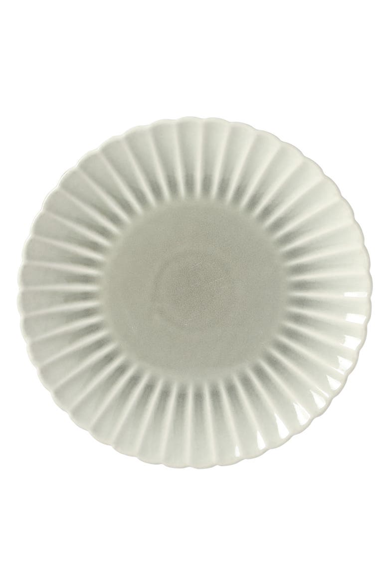 Peach Orchard 12 Piece New Bone China Dinnerware Set, Alternate, color, Grey
