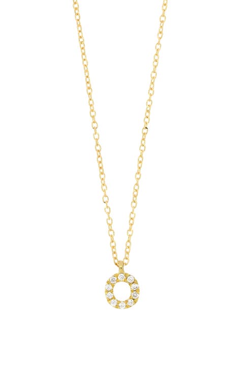 Icon Pavé Diamond Initial Pendant Necklace