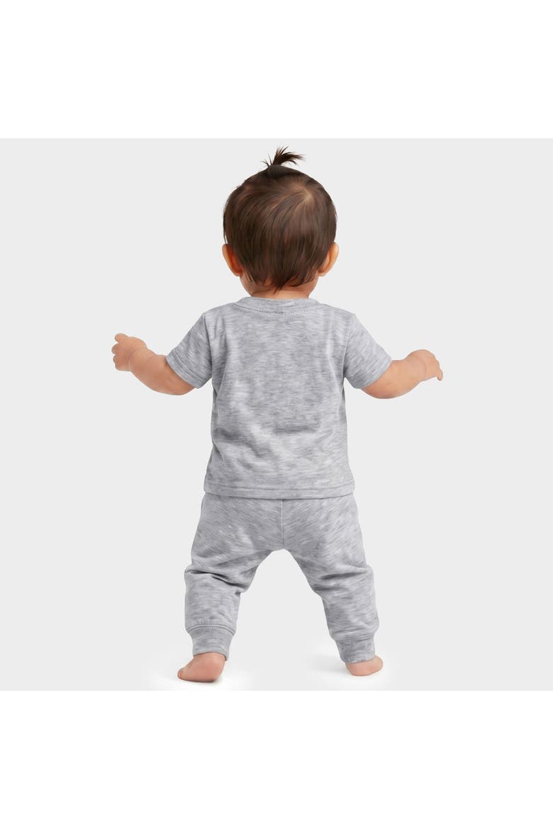 Tis The Season Haloween Collage Infant Jogger Pant Crew Set, Alternate, color, Heather Grey