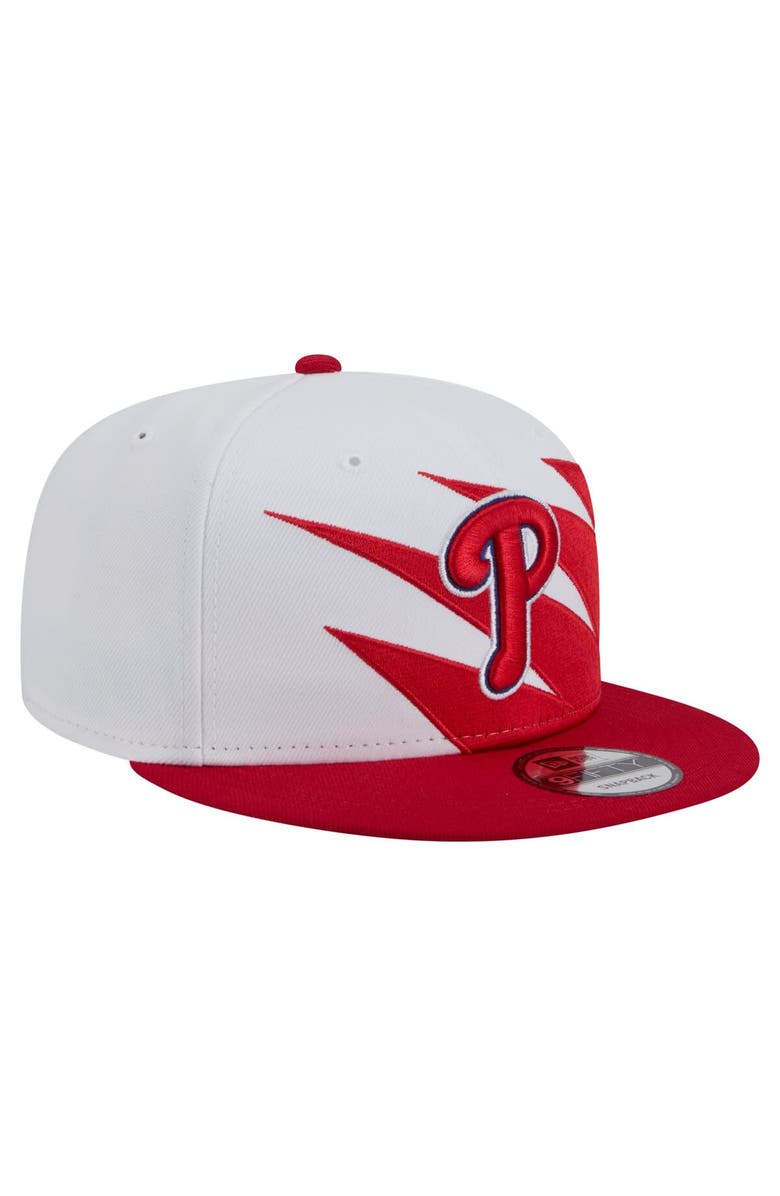New Era Men's New Era Red/White Philadelphia Phillies Jagged 9FIFTY Snapback Hat, Alternate, color, Red