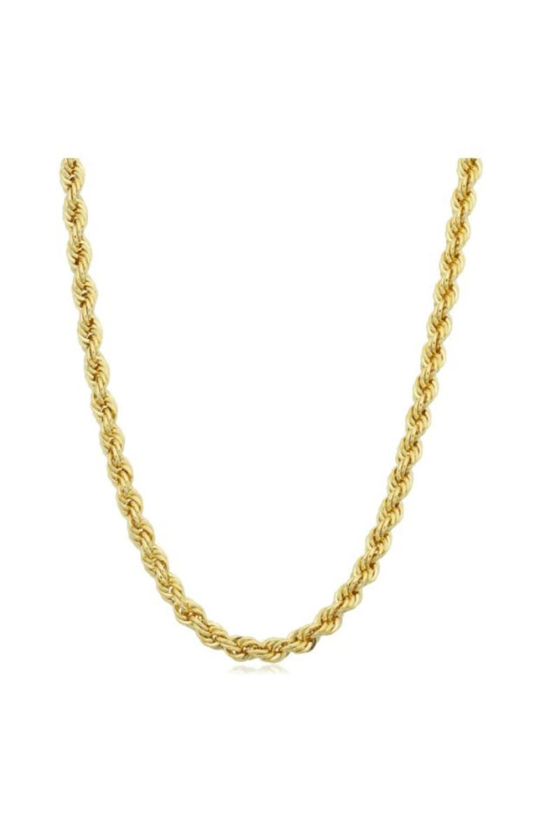 14k Gold Filled Men's 3.2-mm Rope Chain Necklace, Main, color, 14k Yellow Gold