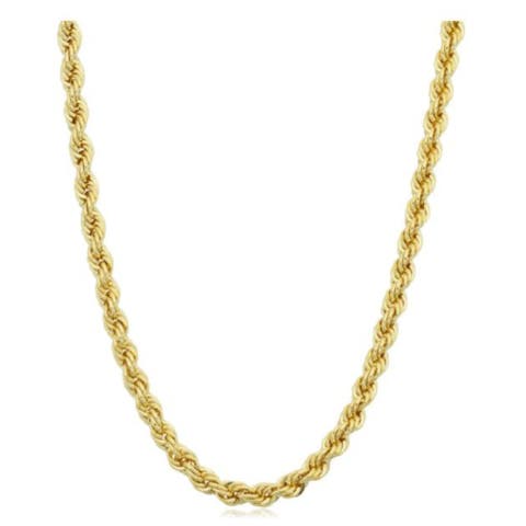 14k Gold Filled Men's 3.2-mm Rope Chain Necklace